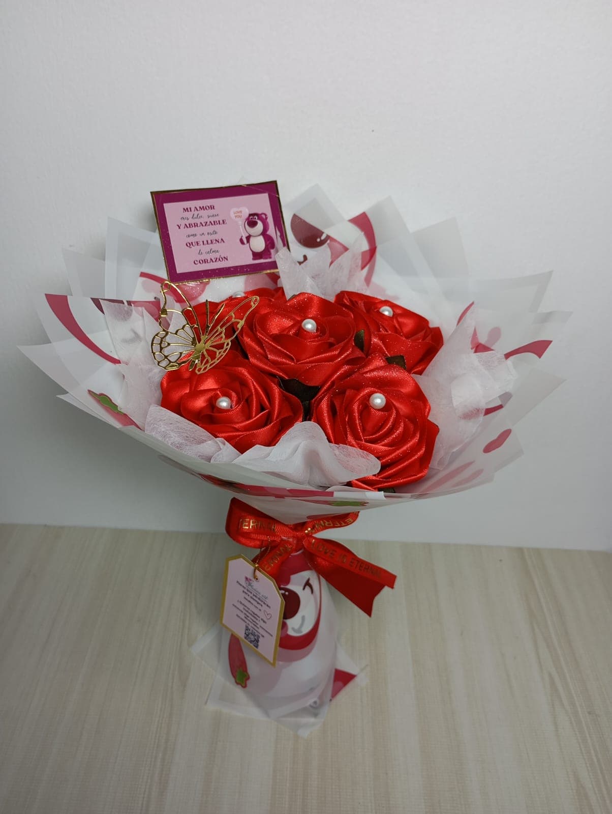 Ramo X5 Rosas Eternas Rojas