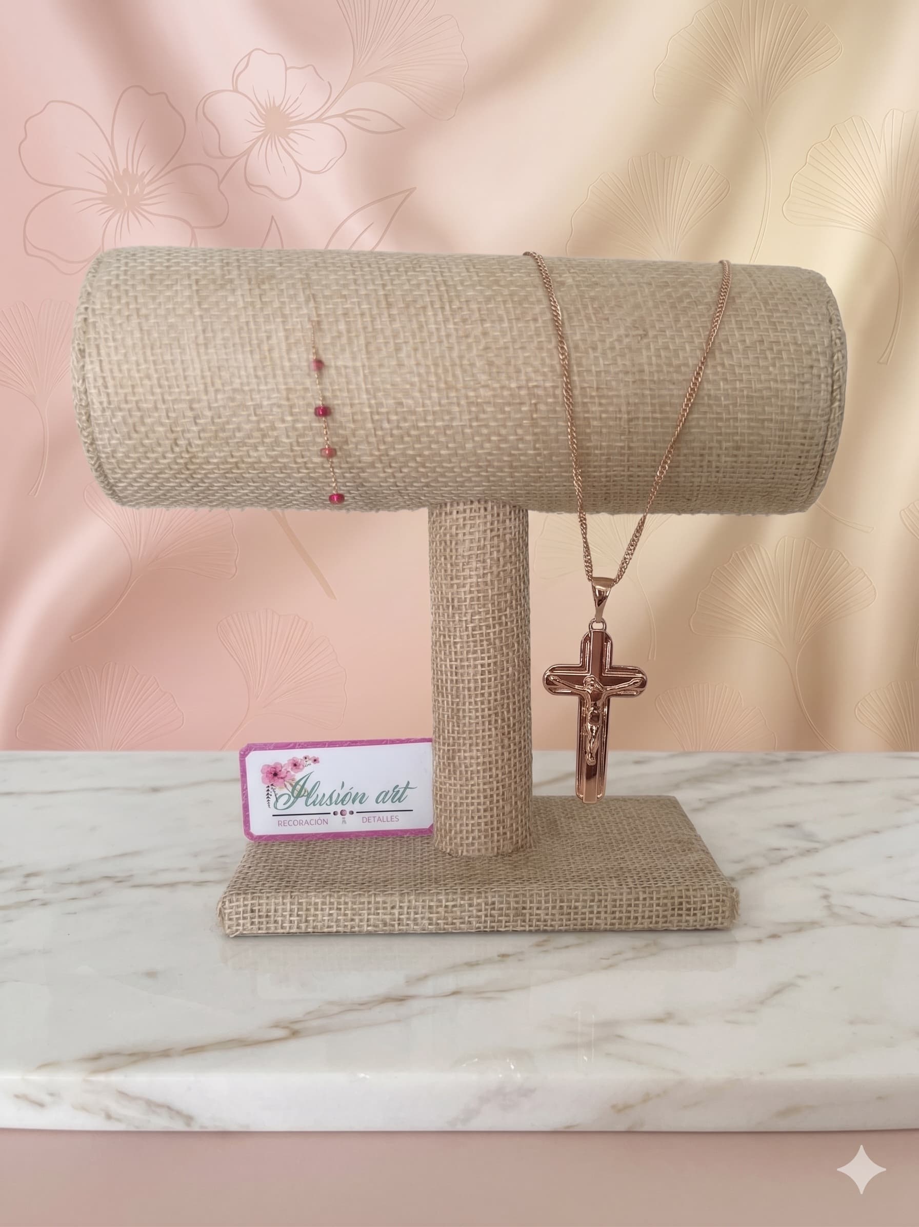 Cadena Rose Dije Cruz