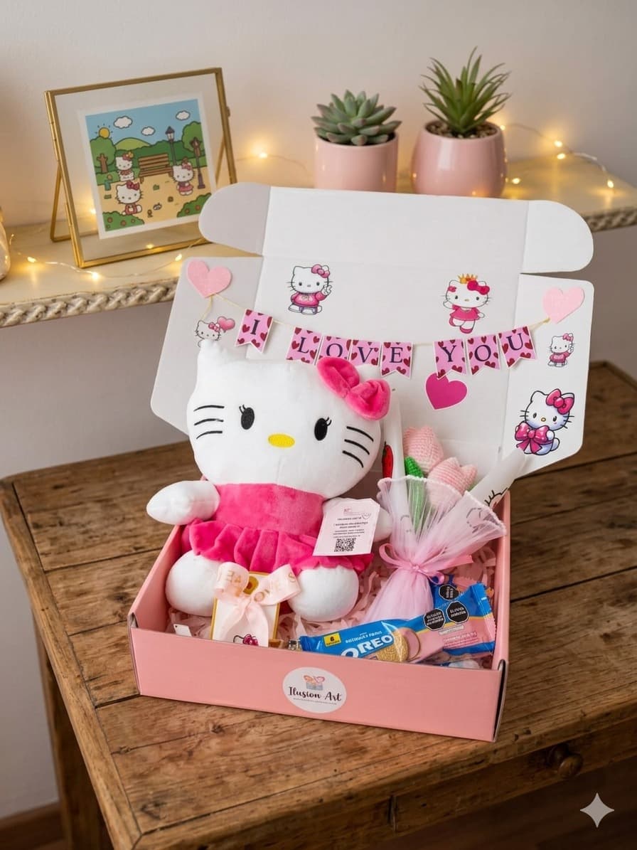 Caja Personalizada Kitty Rosada
