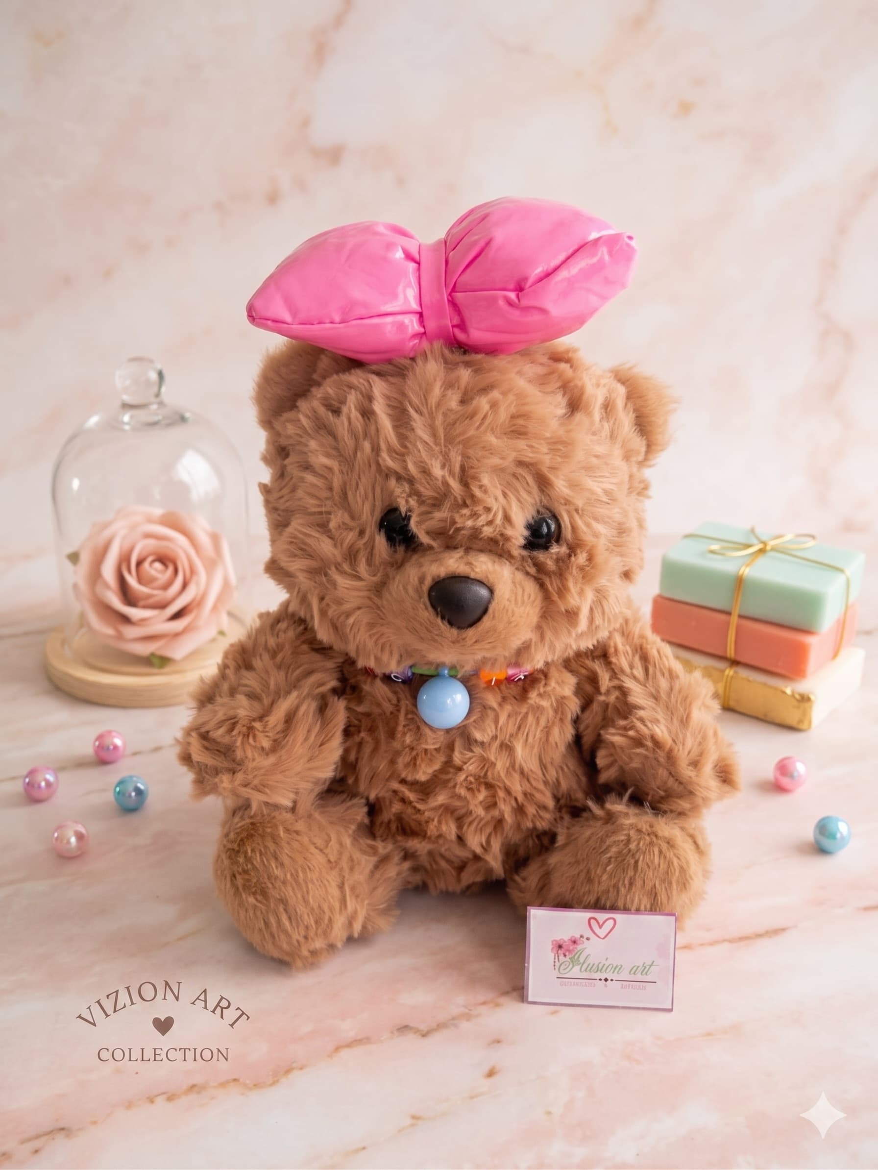 Oso Lazo Cuerina + Collar