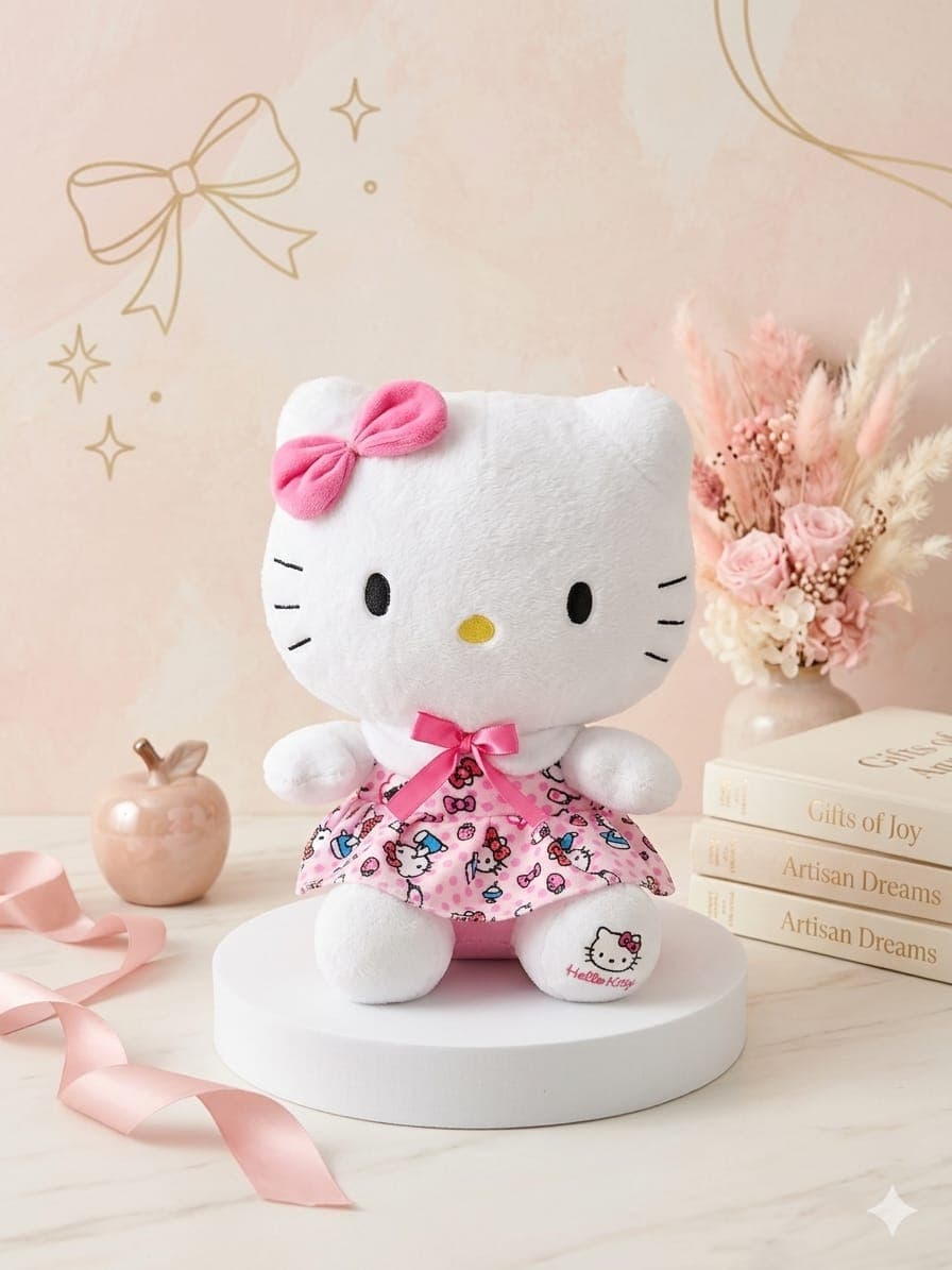 Kitty Vestido Cabeza Peluche 