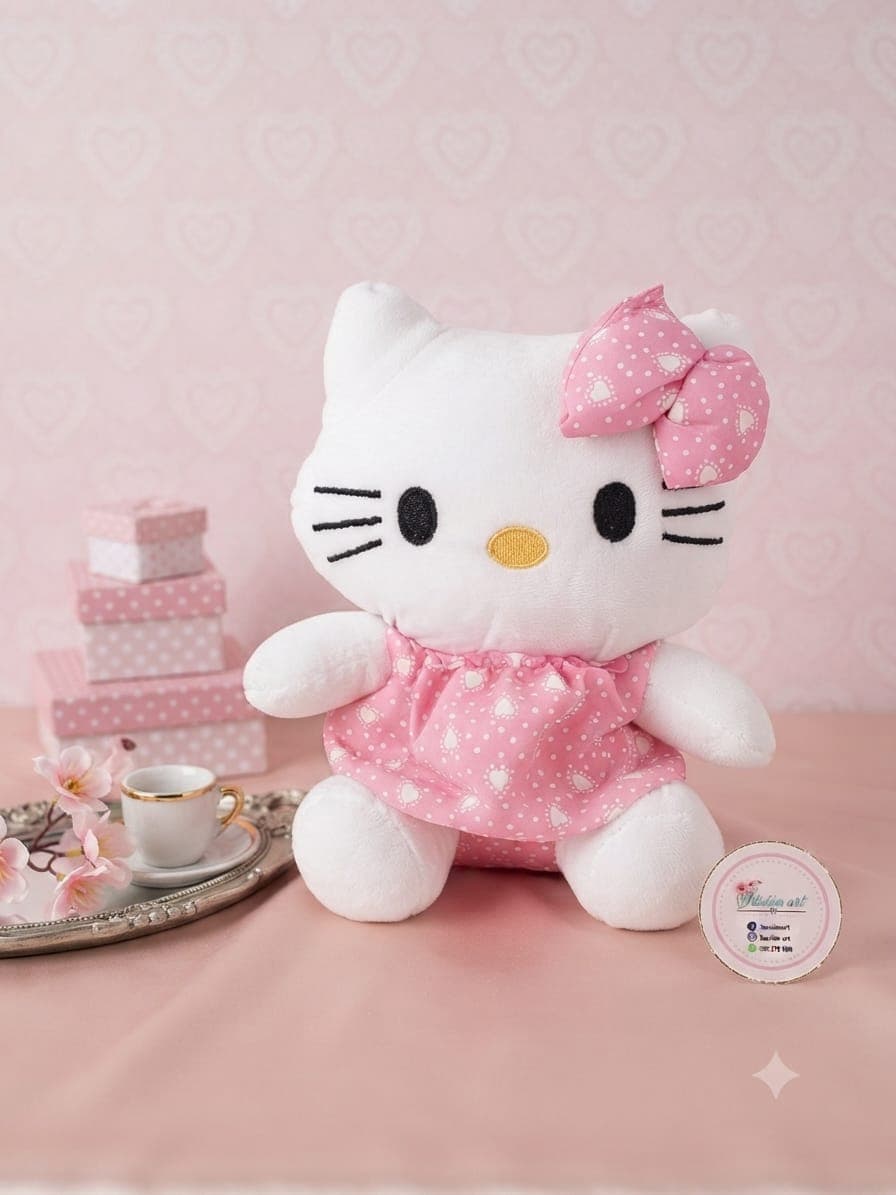 Kitty Vestido Seda Corazones 
