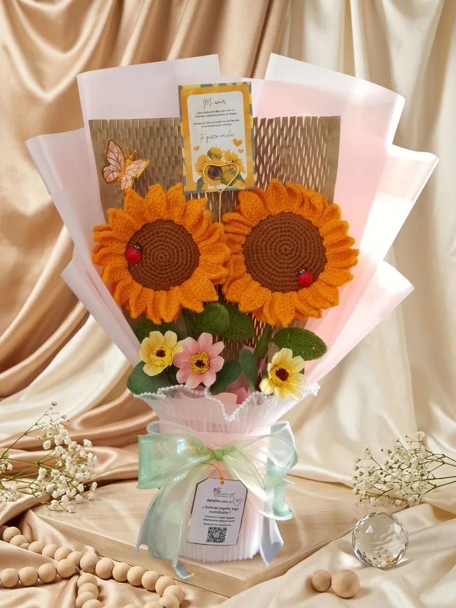 Ramo Girasoles Tejidos 