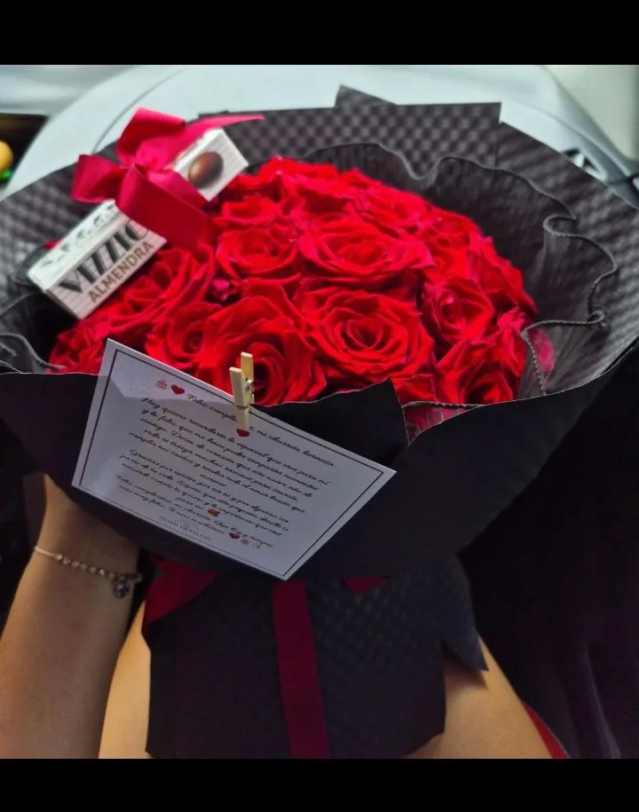 Ramo Eterno 15 Rosas Eternas Rojas 