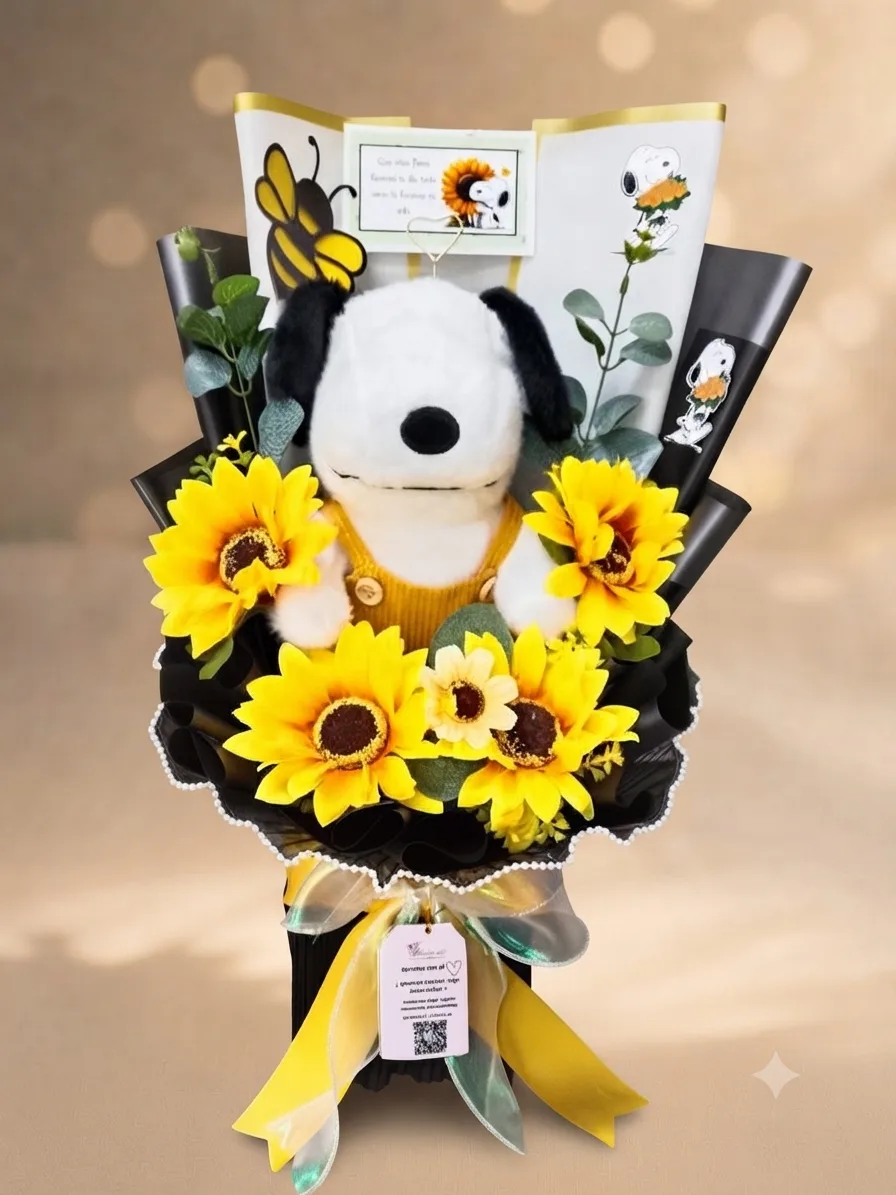 Ramo Snoopy Y Girasoles 