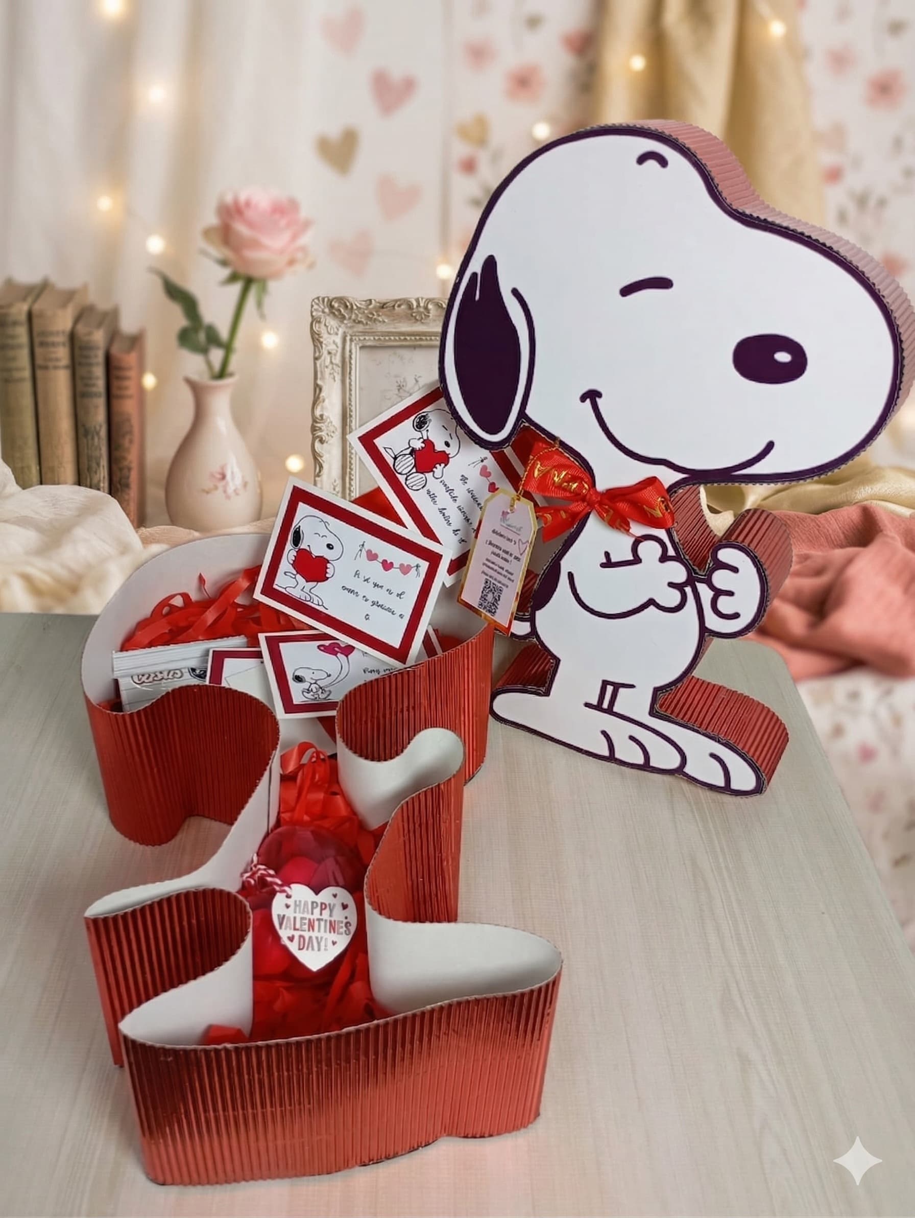 Caja Snoopy Acordeon De Frase