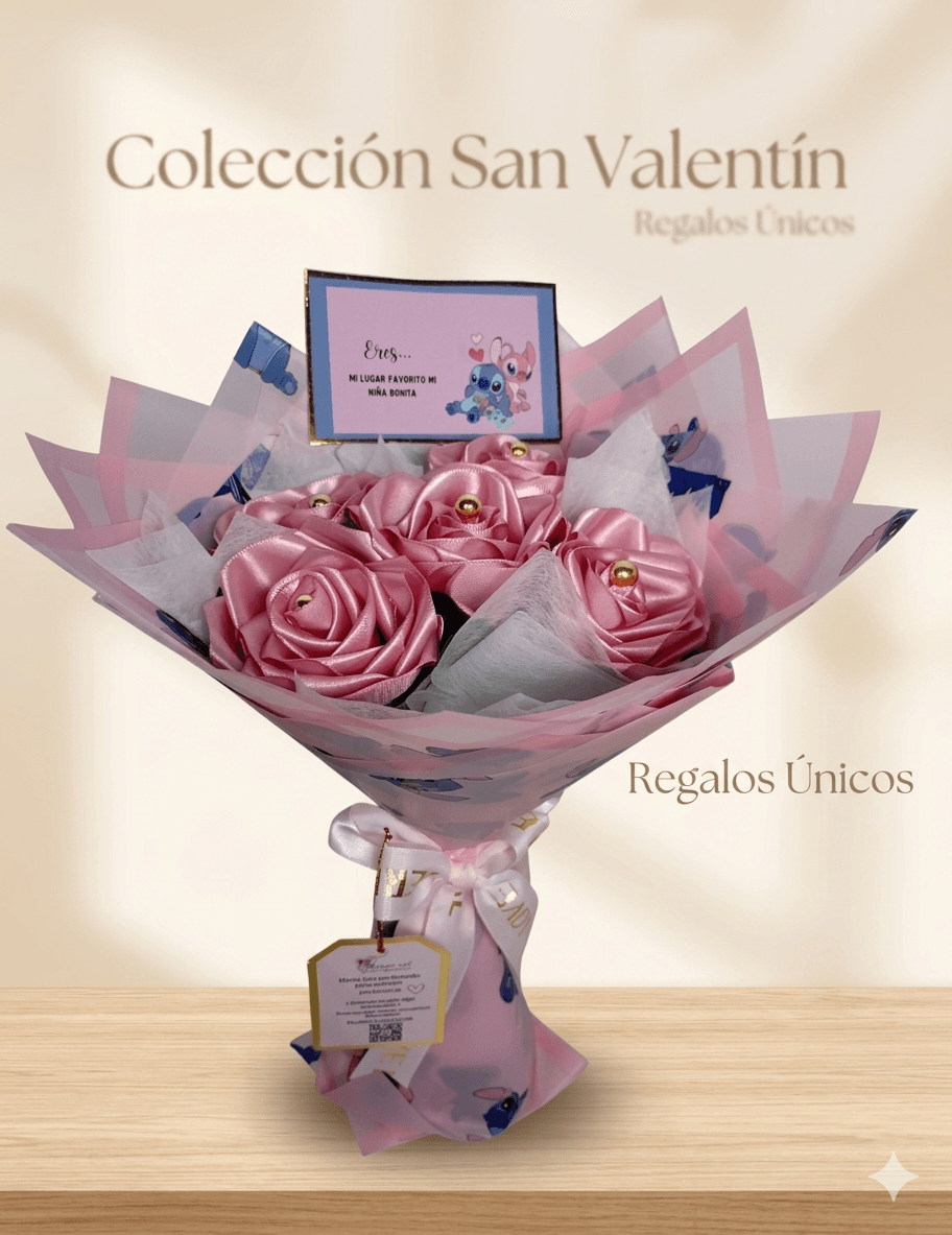 Ramo Rosas Eternas Stitch Y Angela