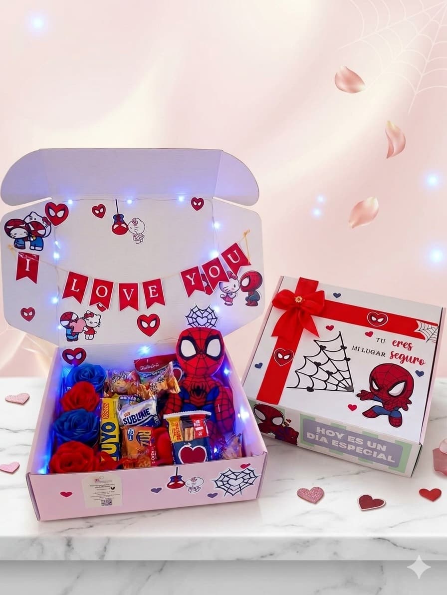 Caja Hombre Araña I Love You