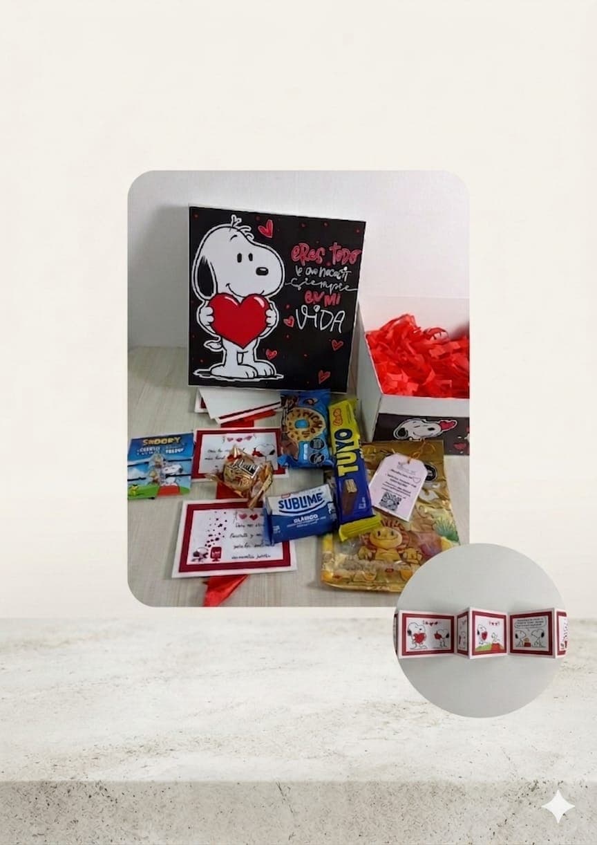 Detalle Caja Snoopy Con Pulseras