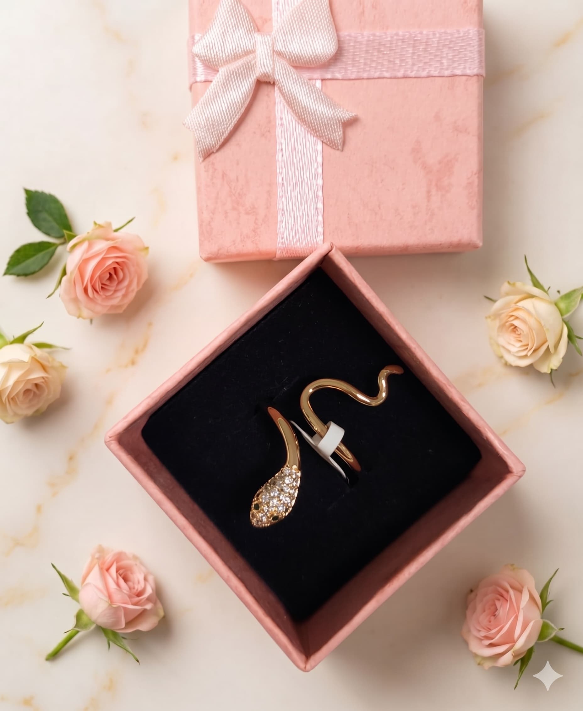 Anillo Regulable Serpiente Rose