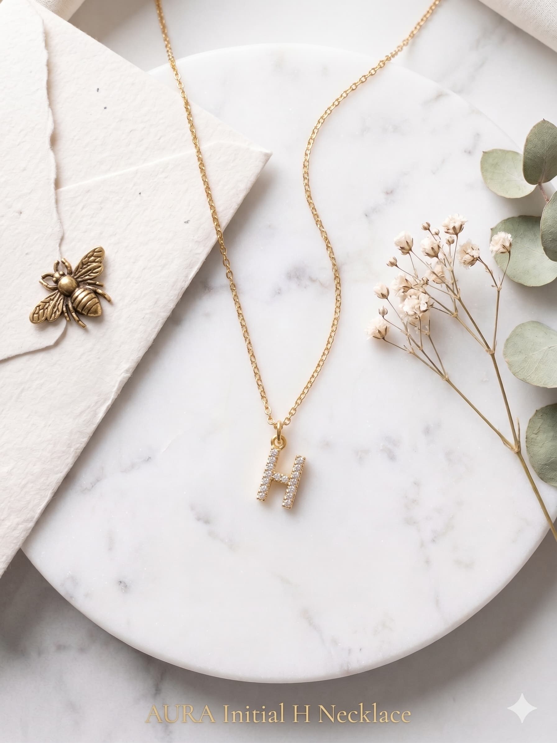 Cadena Con Dije Letra H