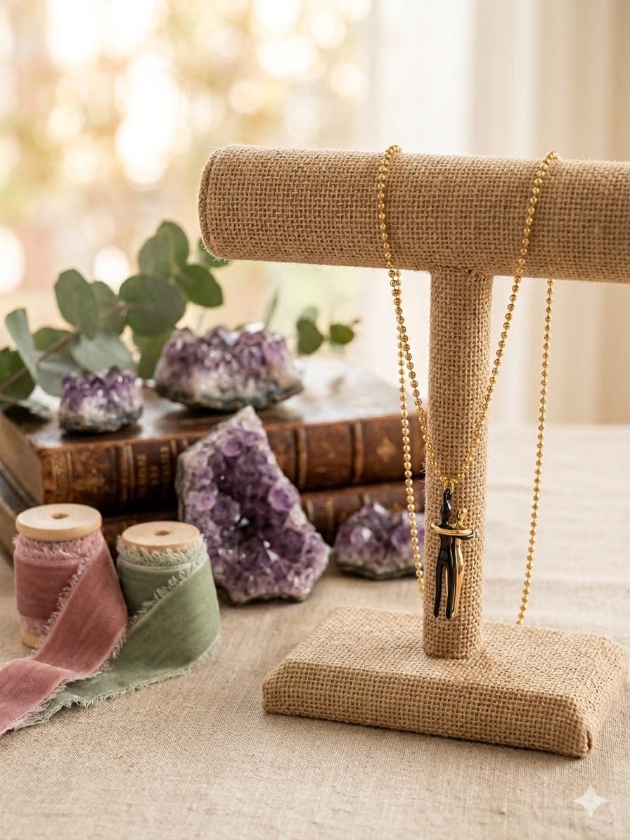 Collar Dorado Abrazo Eterno